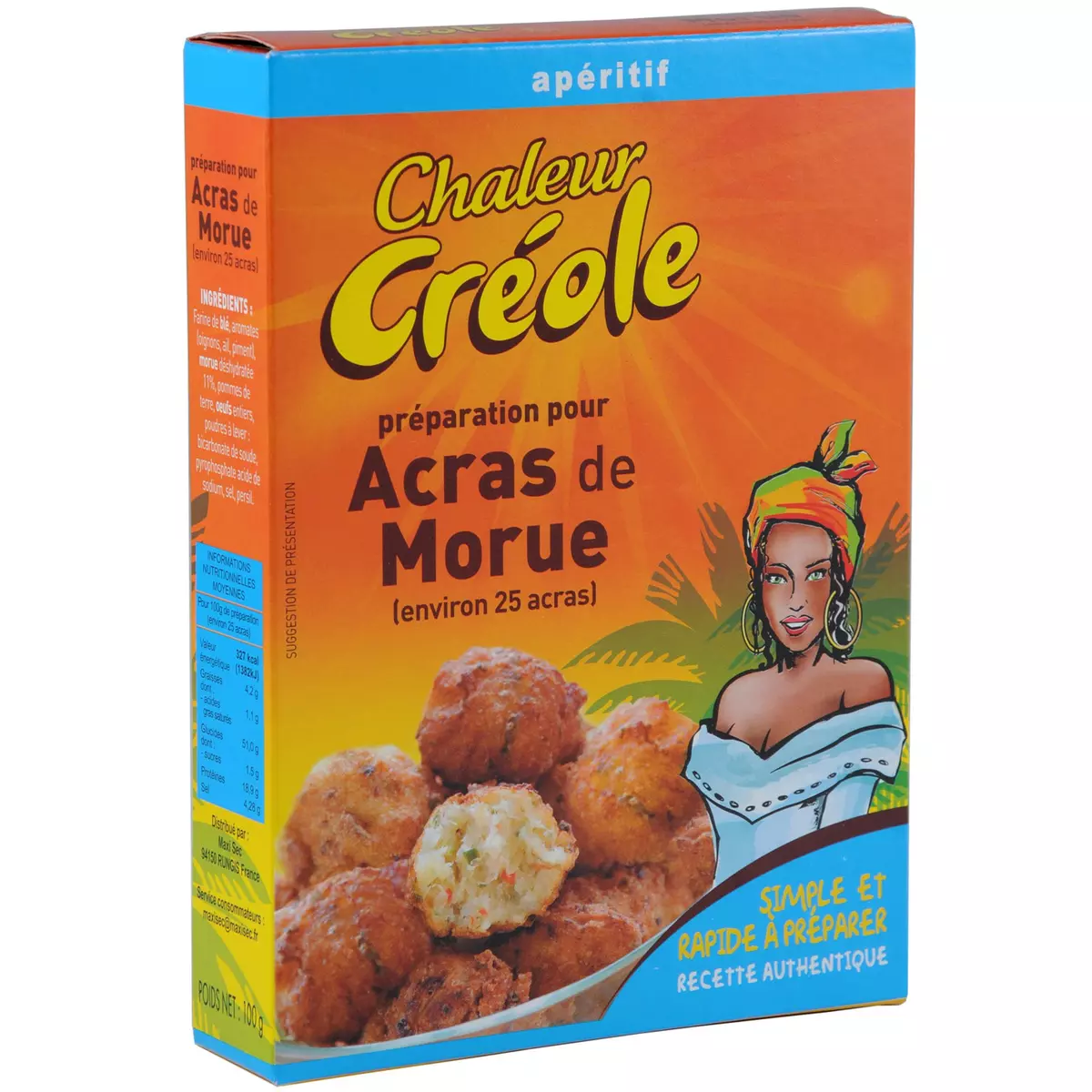 PRÉPARATION POUR ACCRAS MORUE CHALEUR CRÉOLE 100g