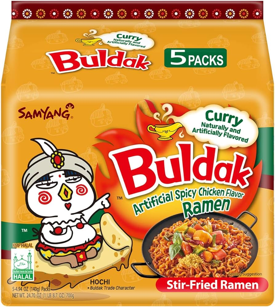 Nouilles Samyang Buldak Ramen au Poulet épicé, saveur fromage (Pack de 5)