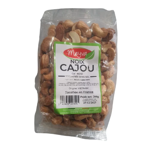 Noix de Cajou Torréfiées Sans Sel – Meyva – 200 g