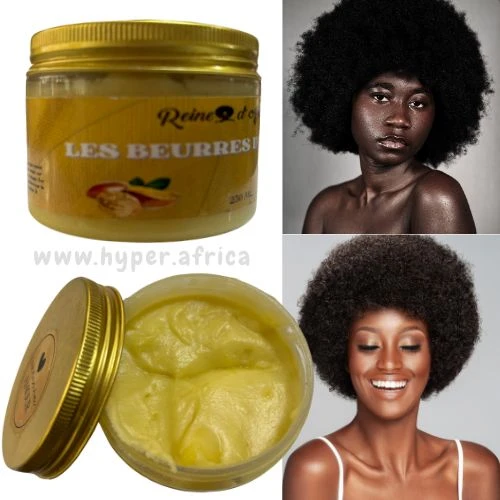 🌿 Les Beurres d’Afrique – Soin Naturel pour Cheveux & Peau 230ml